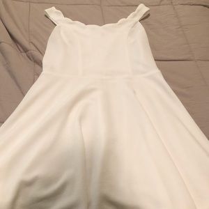 White scalloped dress